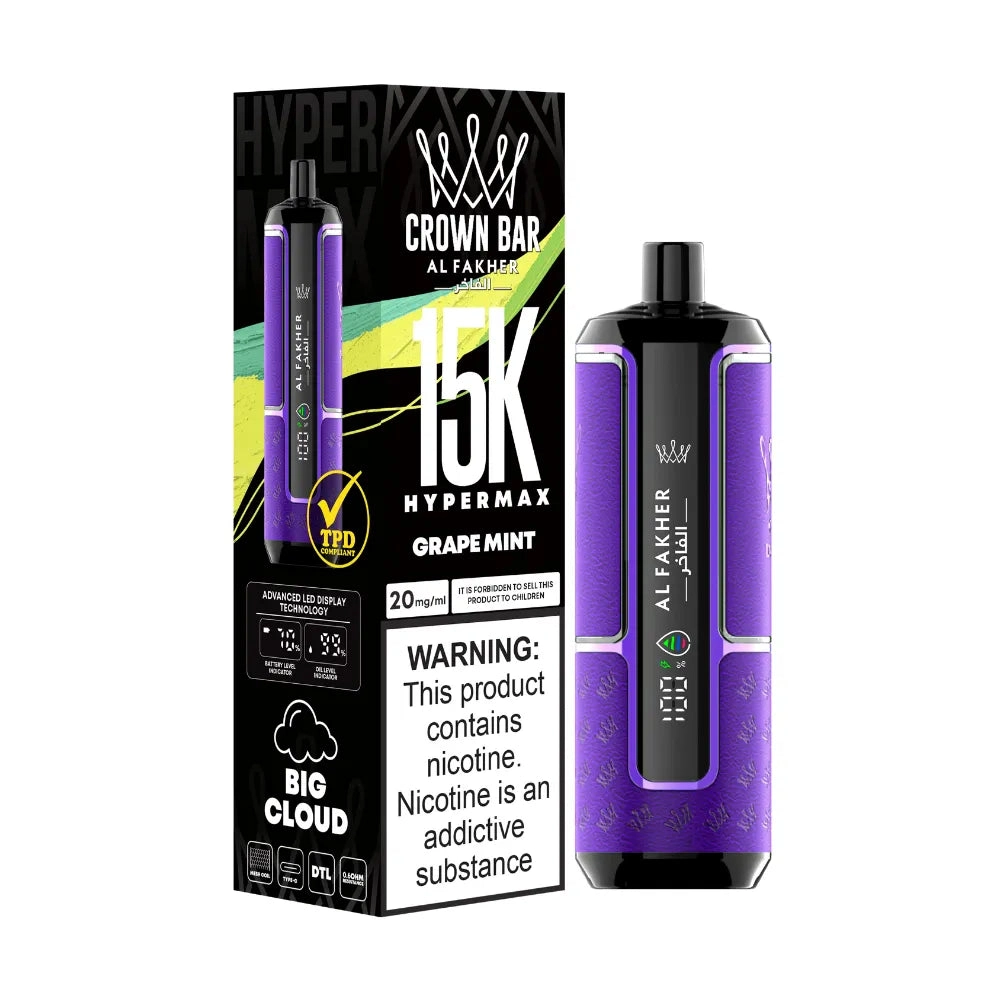 Al Fakher Crown Bar Ice Adjust 15000 -5 packs or more